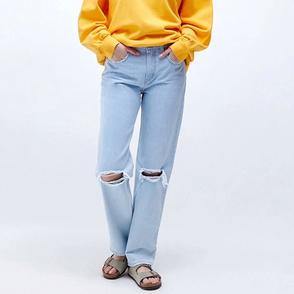 Levi's Lo Pro Distressed Straight Leg Jeans in Charlie Won Size 32